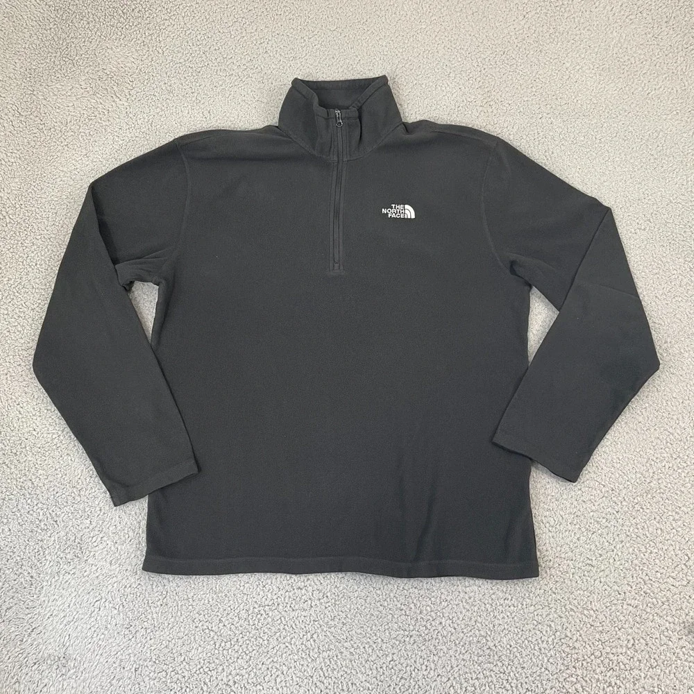 The North Face 1/4 Zip Fleece Men M Black Gorpcore Outdoor Pullover